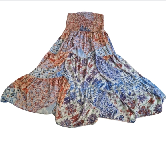 City Chic Bohemian Patchwork tiered floral Maxi Dress size 16 - Picture 6 of 16